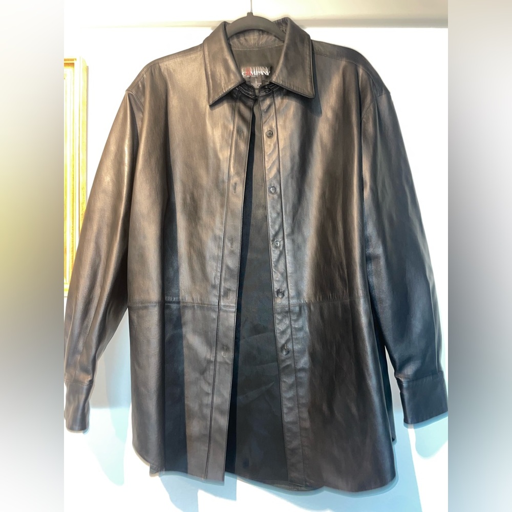 Women’s lack Leather Shacket